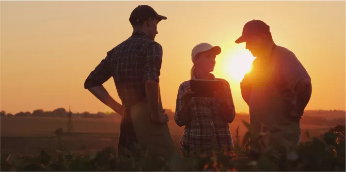 farmers talking