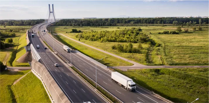 truck on highway