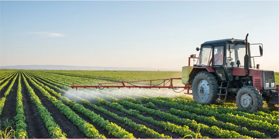 truck watering plants