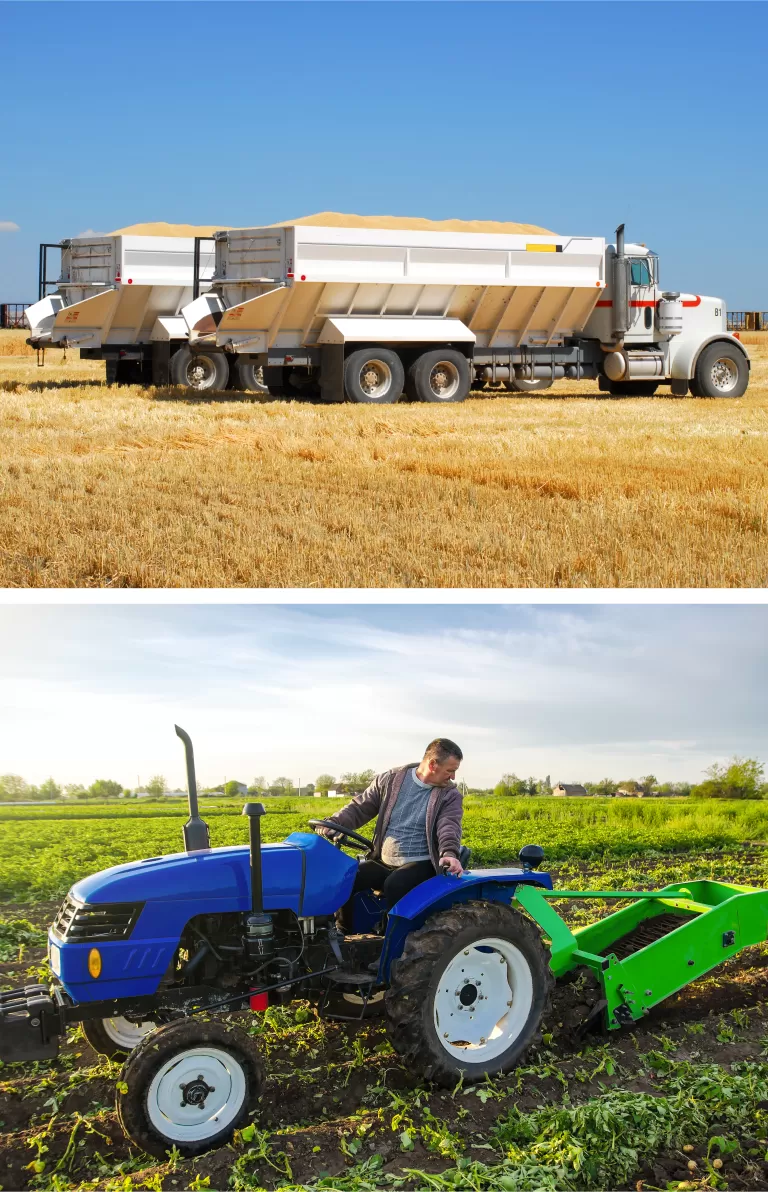 Truck grains and Tractor